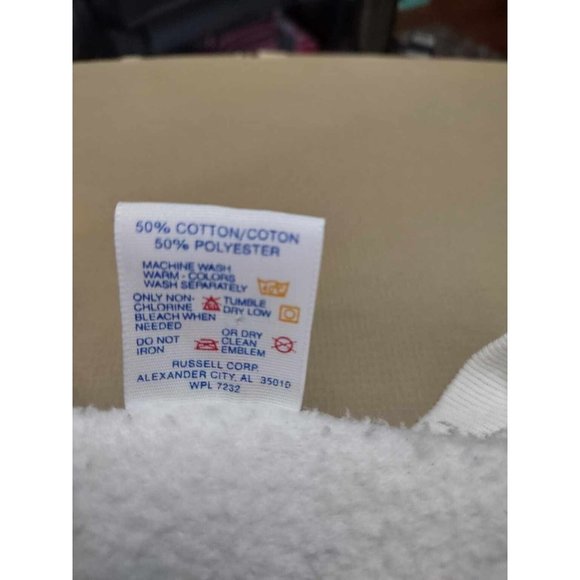 Vintage Jerzees Lace Accent White Sweatshirt Sz L Made In USA - Picture 4 of 6